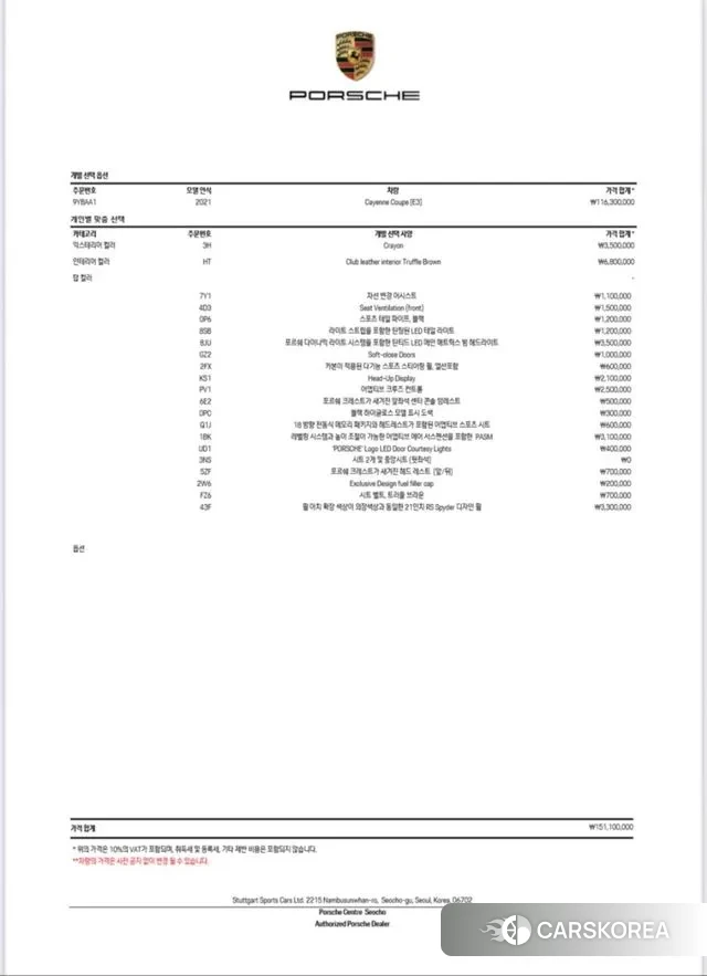Porsche Cayenne (PO536) id 3043923 из Кореи 11