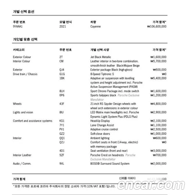 Porsche Cayenne (PO536) id 2707554 из Кореи 11