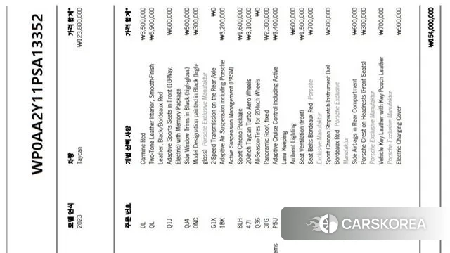 Porsche Taycan id 3457729 из Кореи 11