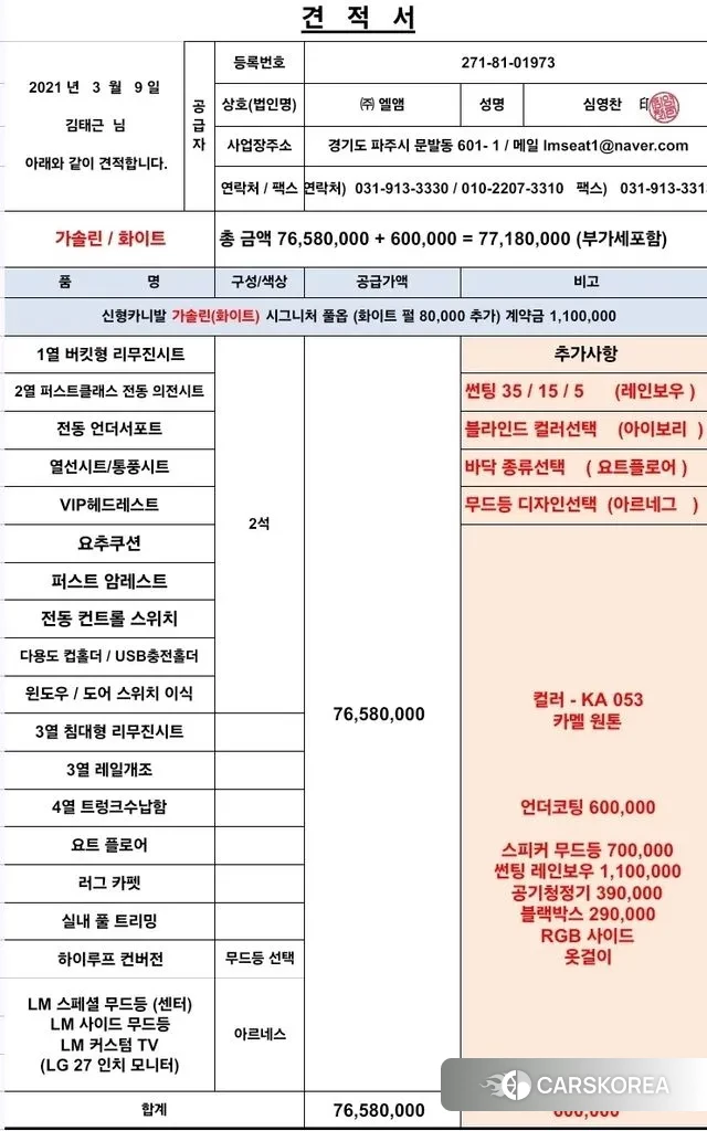 Kia Carnival 4th generation id 3587293 из Кореи 11