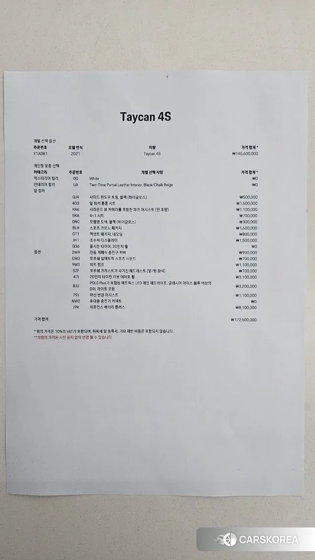 Porsche Taycan id 3621334 из Кореи 11