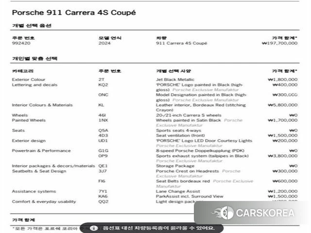 Porsche 911(992) id 4649896 из Кореи 11