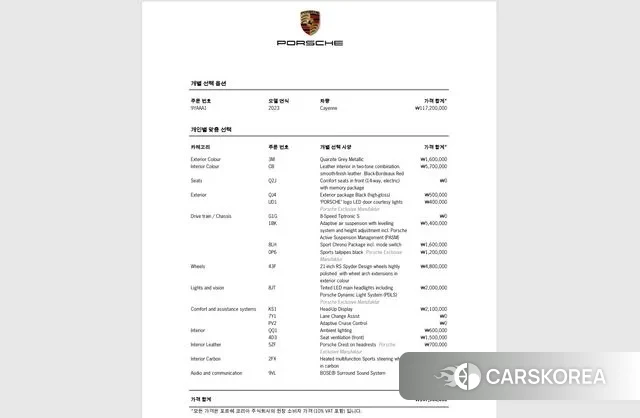 Porsche Cayenne (PO536) id 3394637 из Кореи 11