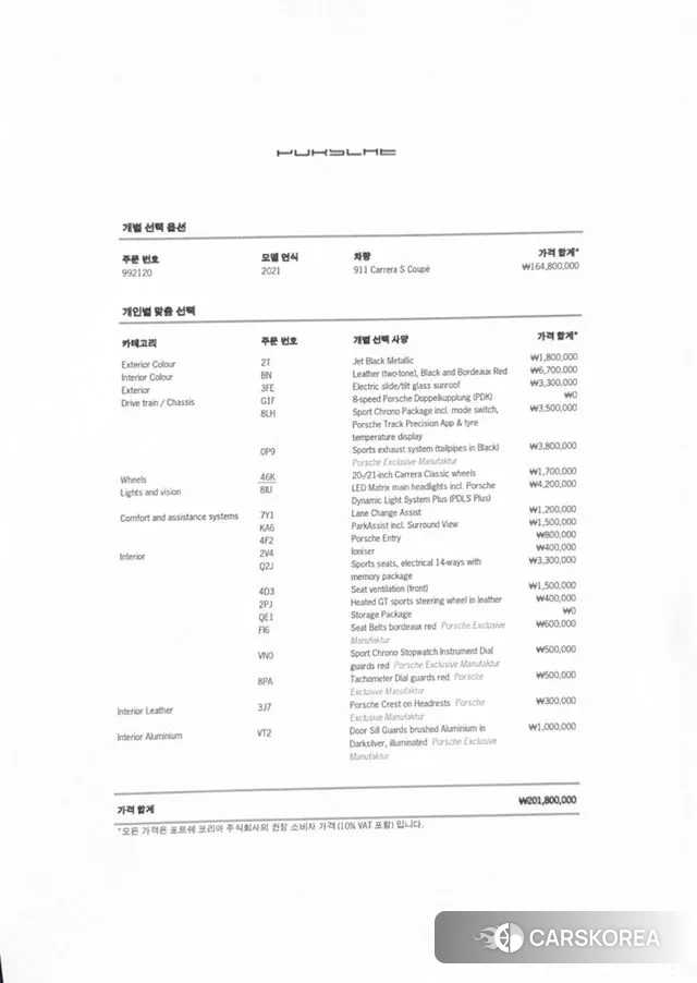 Porsche 911(992) id 3513993 из Кореи 11