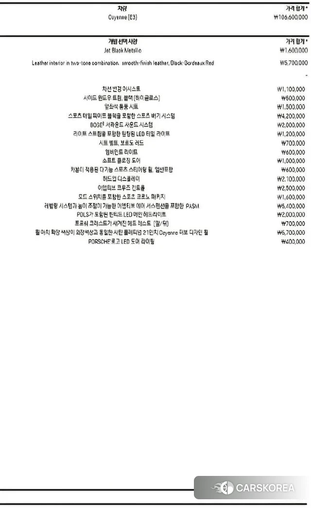 Porsche Cayenne (PO536) id 3059240 из Кореи 11