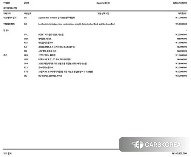 Porsche Cayenne (PO536) id 2963763 из Кореи 11