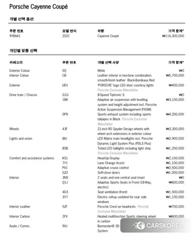 Porsche Cayenne (PO536) id 2885179 из Кореи 11