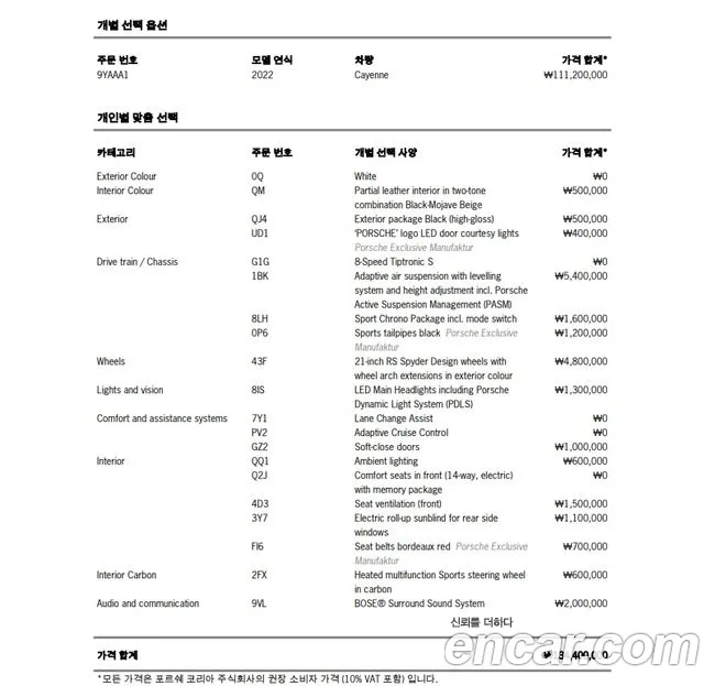 Porsche Cayenne (PO536) id 2682571 из Кореи 11