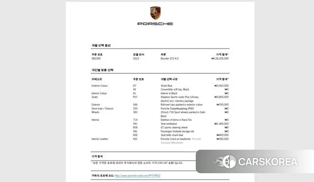 Porsche 718 Boxster id 2915327 из Кореи 11