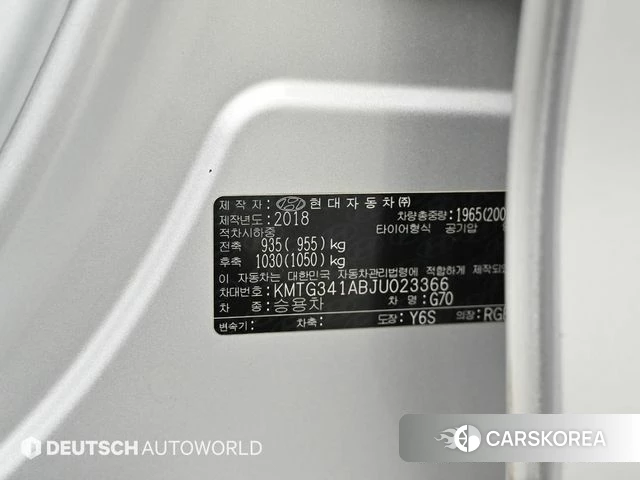 Genesis G70 id 3834777 из Кореи 11