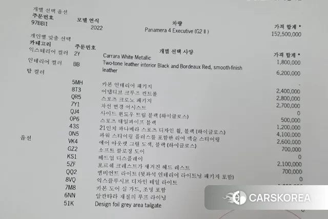 Porsche Panamera (971) id 3043576 из Кореи 11