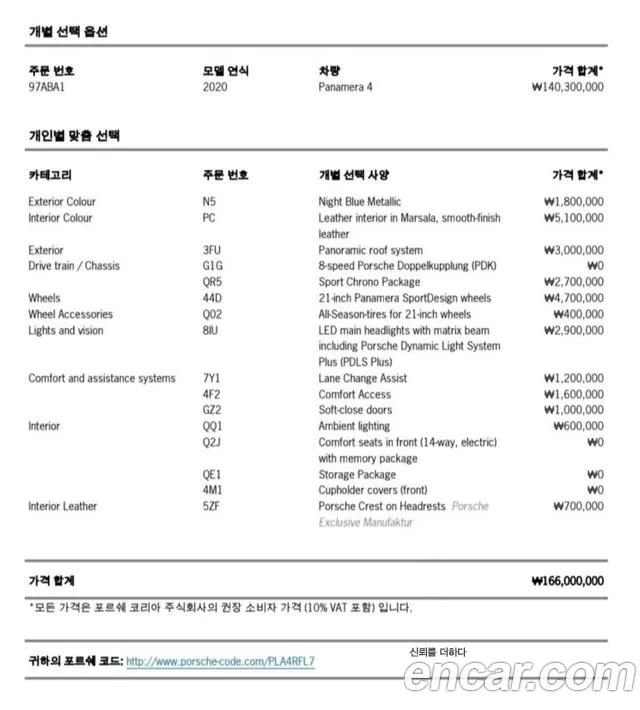 Porsche Panamera (971) id 2922181 из Кореи 11