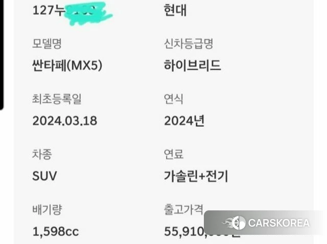 Hyundai Santa Fe (MX5) id 3909609 из Кореи 11