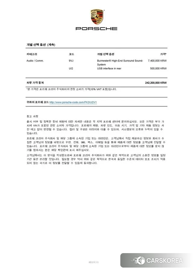 Porsche Panamera (971) id 2976824 из Кореи 11