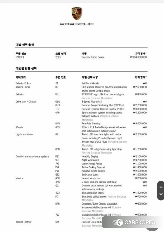 Porsche Cayenne (PO536) id 4855471 из Кореи 11