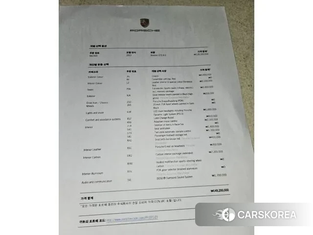 Porsche 718 Boxster id 2905133 из Кореи 11