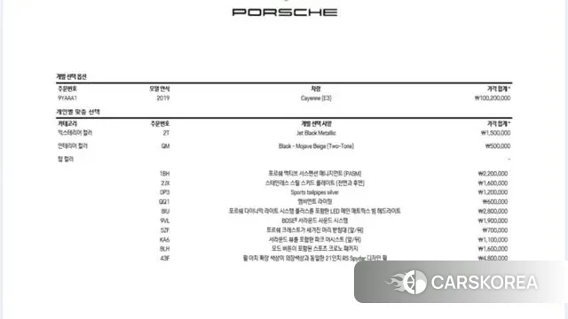 Porsche Cayenne (PO536) id 3772855 из Кореи 11
