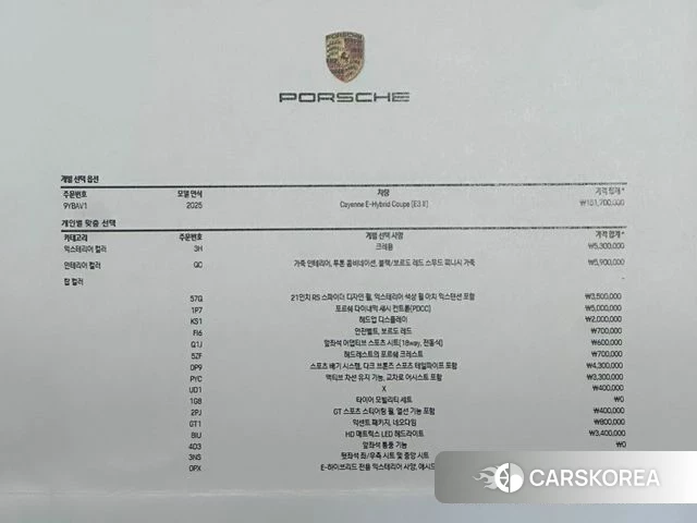 Porsche Cayenne (PO536) id 3825747 из Кореи 11