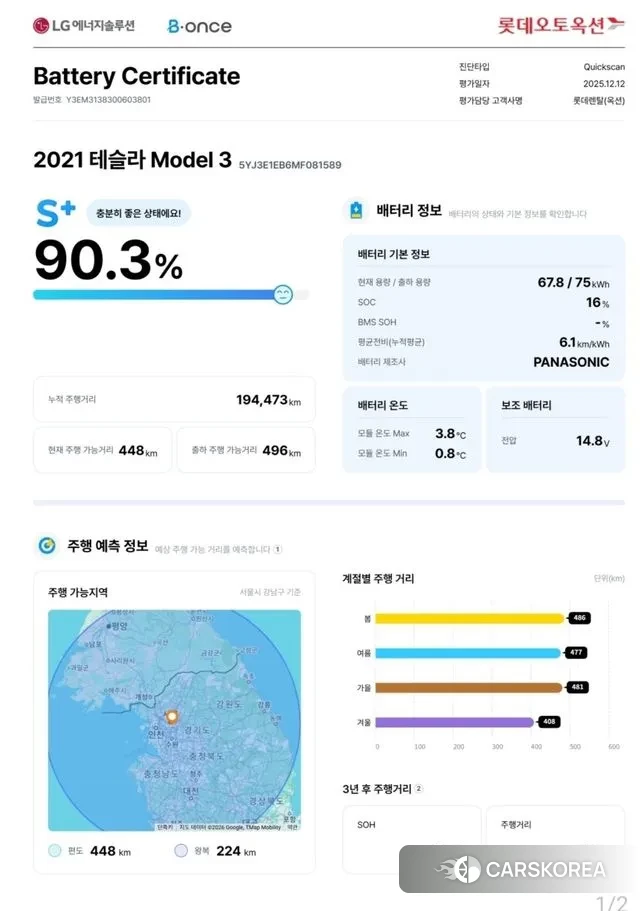 Tesla Model 3 id 3551232 из Кореи 11