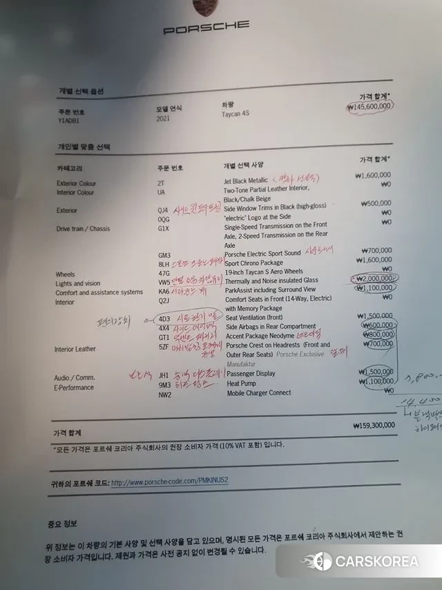 Porsche Taycan id 3059657 из Кореи 11