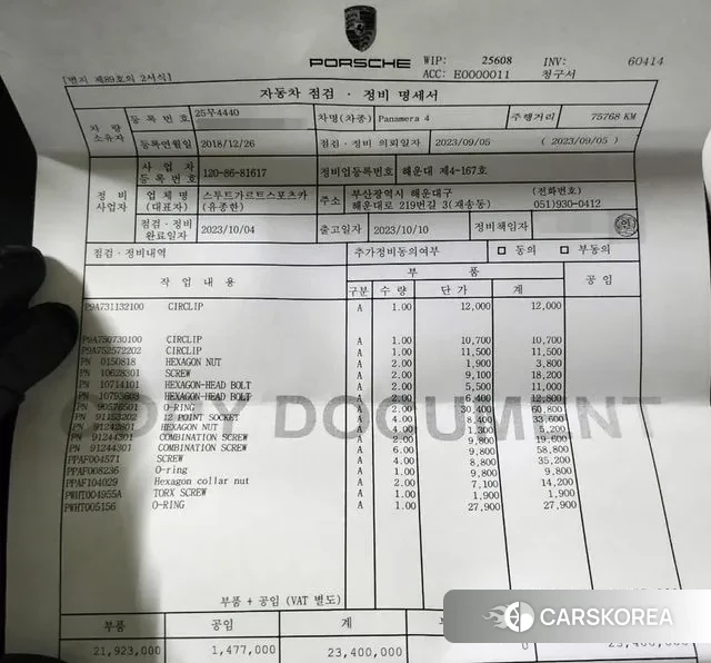 Porsche Panamera (971) id 3439835 из Кореи 11