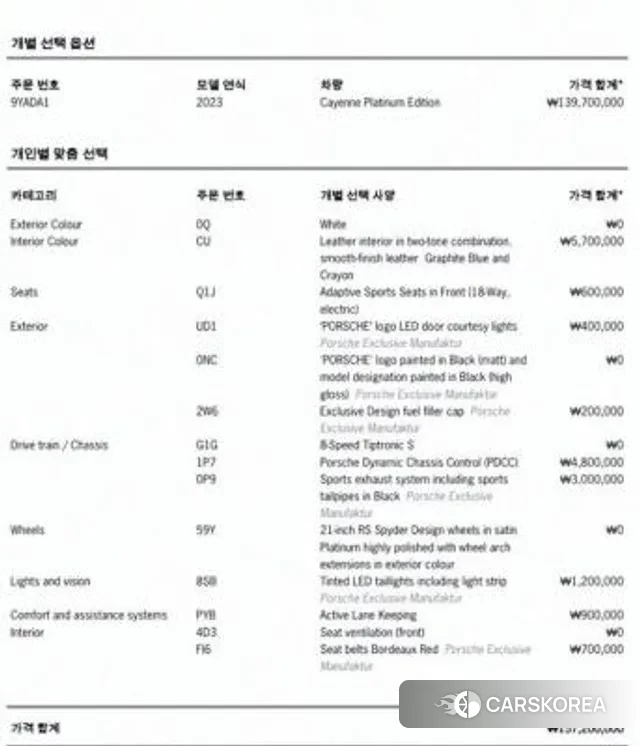 Porsche Cayenne (PO536) id 2989084 из Кореи 11