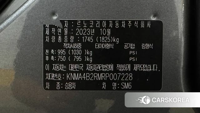 Renault Korea (Samsung) The New SM6 id 4617721 из Кореи 11
