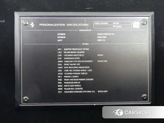 Ferrari F8 Spider id 3054667 из Кореи 11