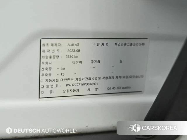 Audi Q8 (4M) id 4546768 из Кореи 11