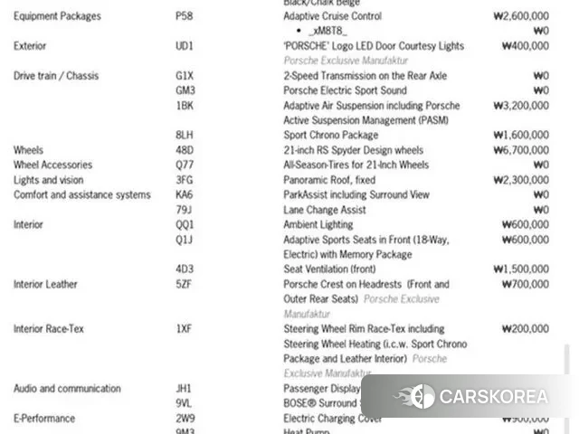 Porsche Taycan id 3452931 из Кореи 11