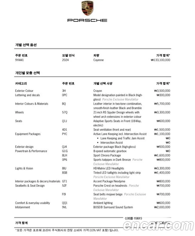 Porsche Cayenne (PO536) id 2534131 из Кореи 11