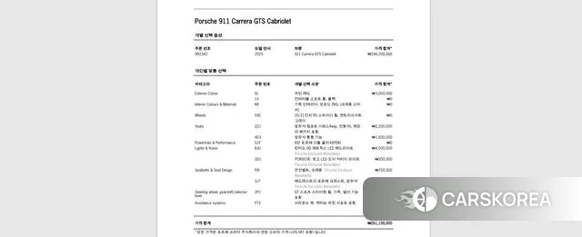 Porsche 911(992) id 3462039 из Кореи 11