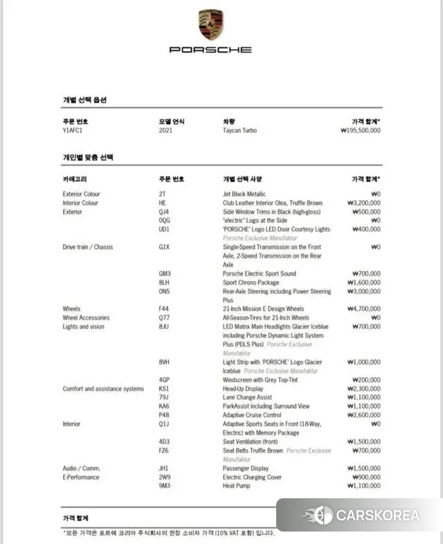 Porsche Taycan id 3281964 из Кореи 11