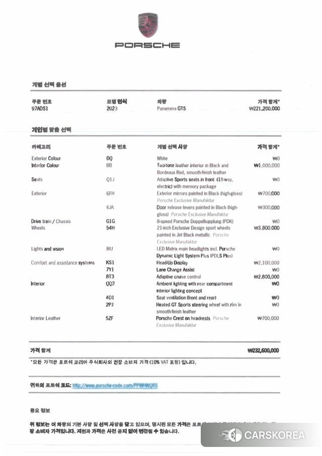 Porsche Panamera (971) id 3818371 из Кореи 11