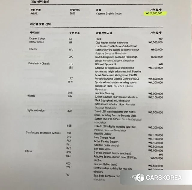 Porsche Cayenne (PO536) id 2890764 из Кореи 11