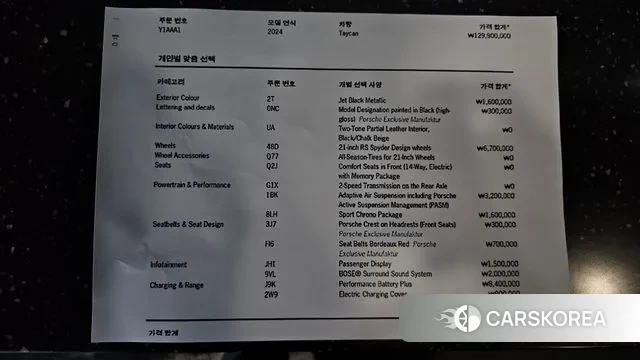 Porsche Taycan id 3136761 из Кореи 11