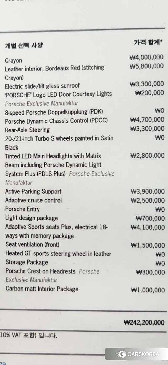 Porsche 911(992) id 2973362 из Кореи 11