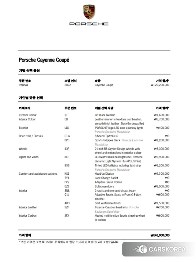 Porsche Cayenne (PO536) id 3273572 из Кореи 11