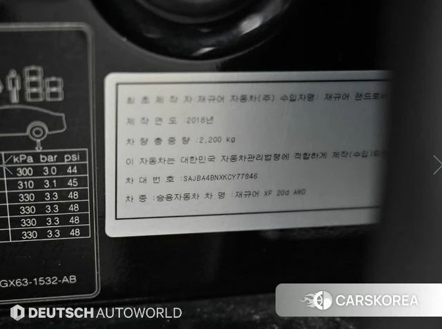 Jaguar XF (X260) id 4610053 из Кореи 11