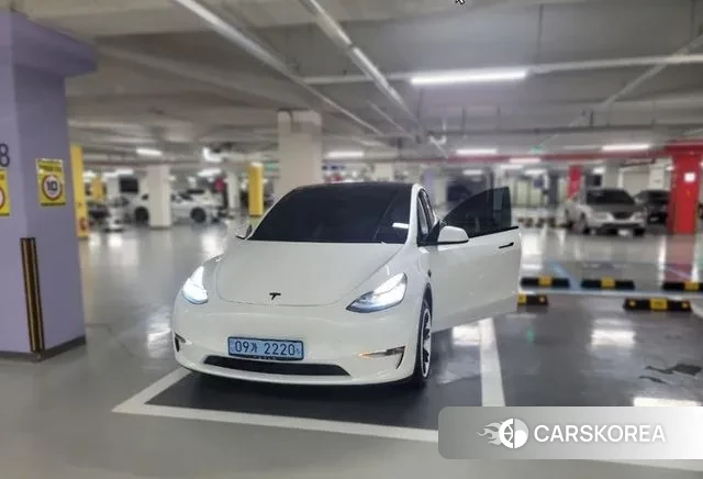 Tesla Model Y 2021 Белый из Кореи, фото 2