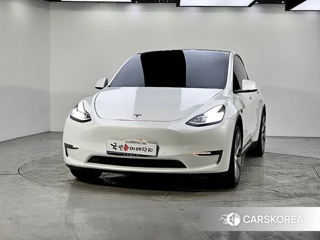 Tesla Model Y 2021 Белый из Кореи, фото 2