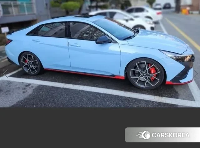 Hyundai Avante (CN7) 2022 Небесно-голубой из Кореи, фото 2