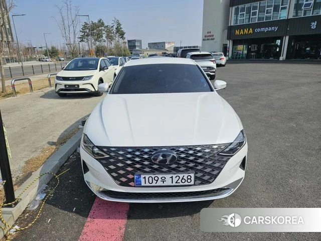 Hyundai The New Grandeur IG Hybrid 2022 Белый из Кореи, фото 3