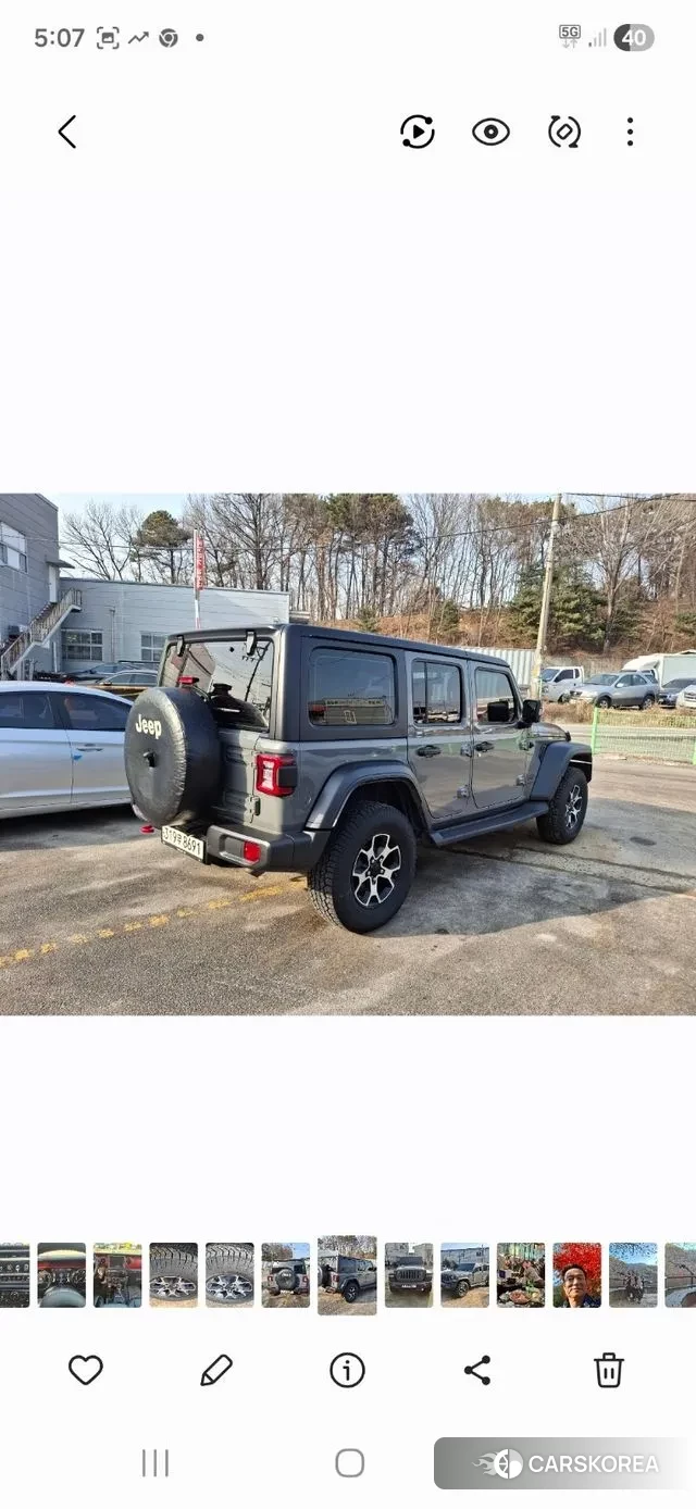 Jeep Wrangler (JL) 2023 Темно-зеленый из Кореи, фото 6