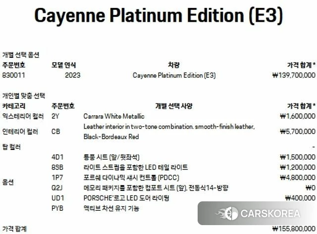 Porsche Cayenne (PO536) 2023 Белый из Кореи, фото 2