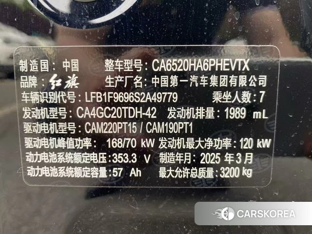 Red flag HQ9 PHEV 2025 Черный из Китая, фото 2