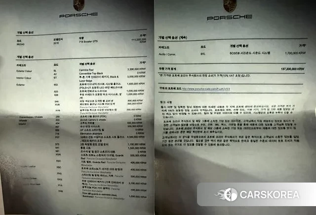 Porsche 718 Boxster id 3583542 из Кореи 12