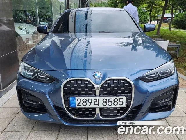 BMW 4 Series (G22) 2021 Небесно-голубой из Кореи, фото 2