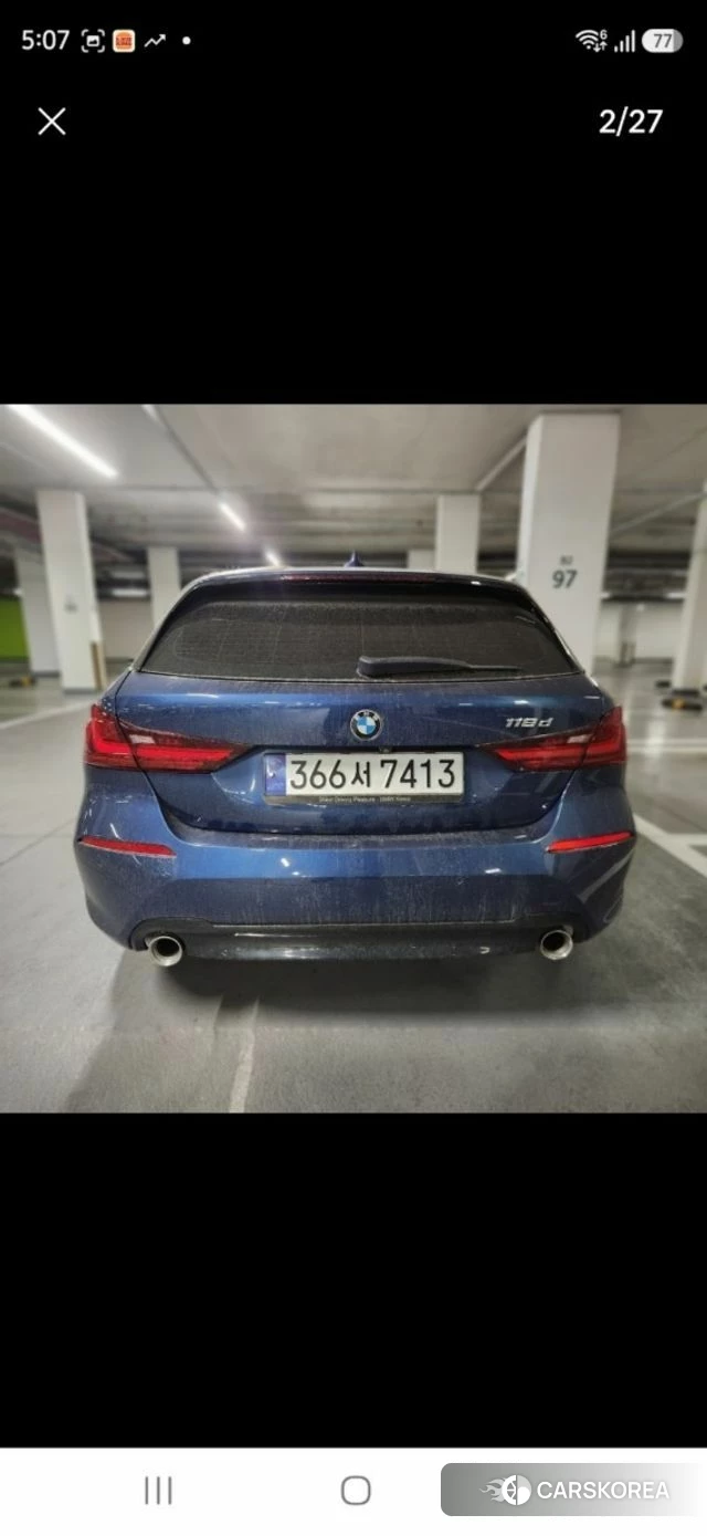 BMW 1 Series (F40) 2021 Синий из Кореи, фото 2