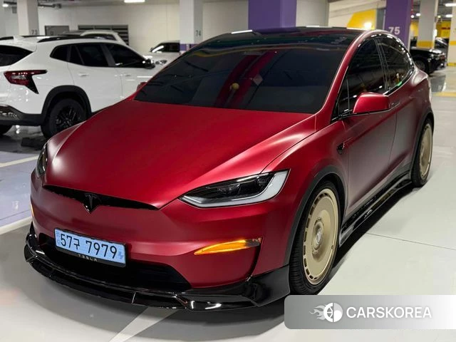 Tesla Model X 2024 Красный из Кореи, фото 2